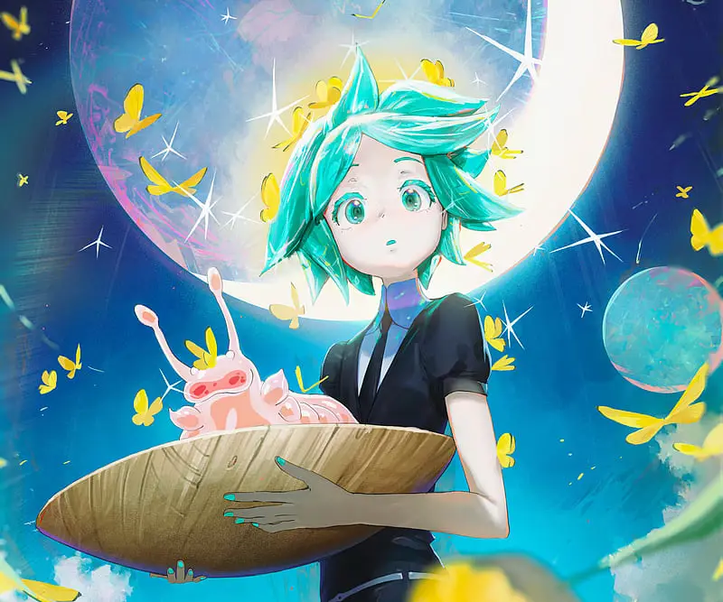 Pemandangan indah dari anime Houseki no Kuni