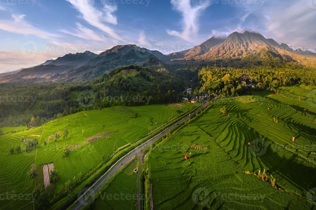 Pemandangan pegunungan di Indonesia