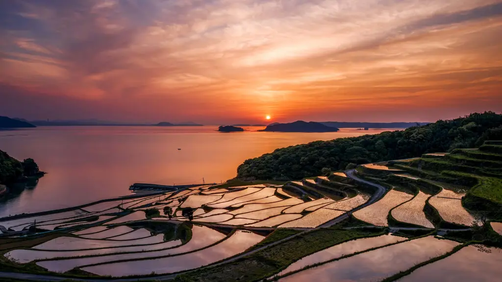 Pemandangan Jepang dengan angin sepoi-sepoi