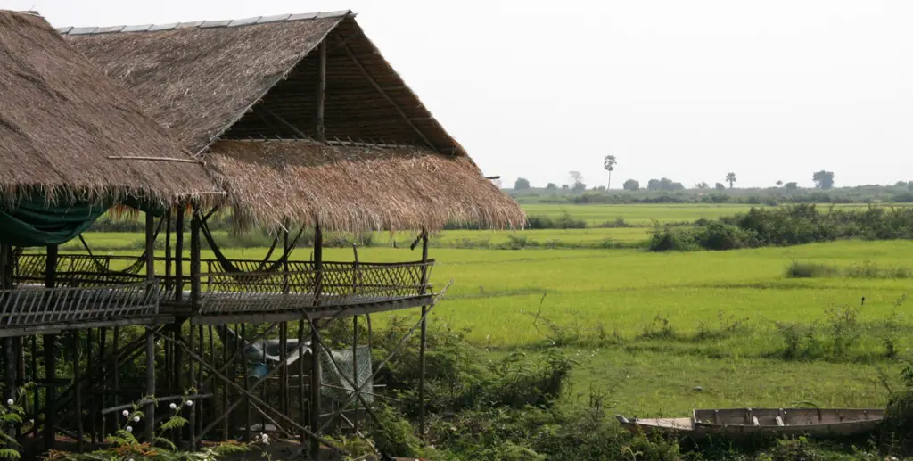 Pemandangan pedesaan Kamboja yang indah