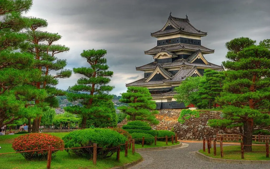 Gambar hutan Jepang yang damai