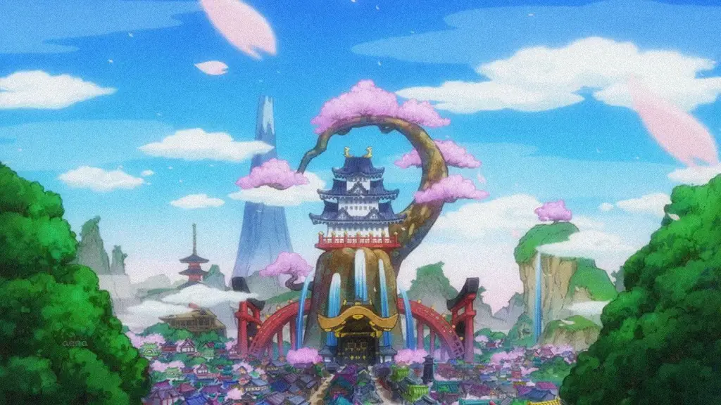 Pemandangan indah Negeri Wano di One Piece