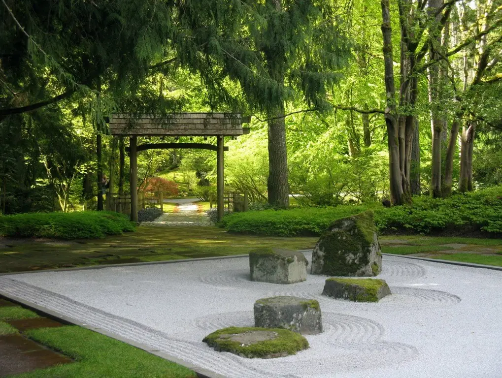 Taman tradisional Jepang yang indah