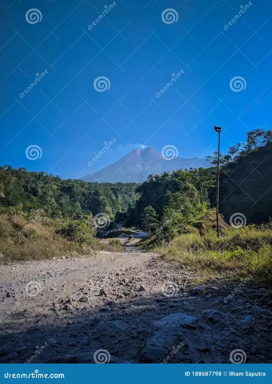 Pemandangan Gunung Merapi yang menawan