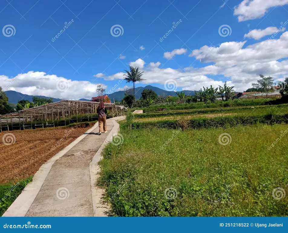 Pemandangan pegunungan di Sukabumi yang indah dan asri