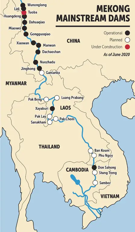 Pemandangan Sungai Kamboja yang indah