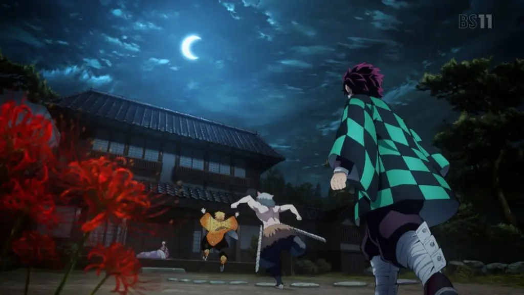 Pemandangan indah dalam anime Kimetsu no Yaiba