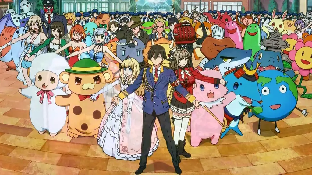 Adegan anime Amagi Brilliant Park yang penuh warna