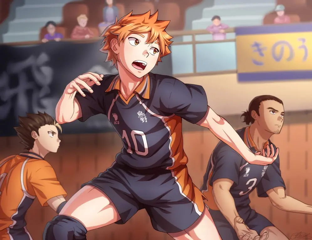 Pemandangan anime Haikyuu!! yang indah