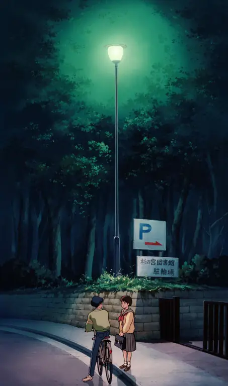 Gambar pemandangan indah dari film Whisper of the Heart