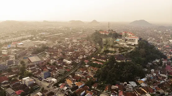 Pemandangan Kota Bandar Lampung dari ketinggian