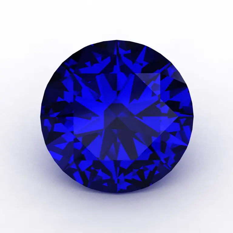 Gambar batu safir biru yang berkilauan