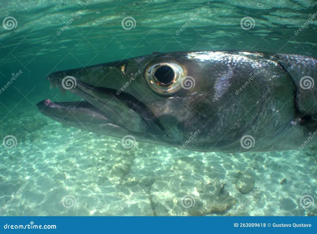 Ikan barracuda di bawah laut