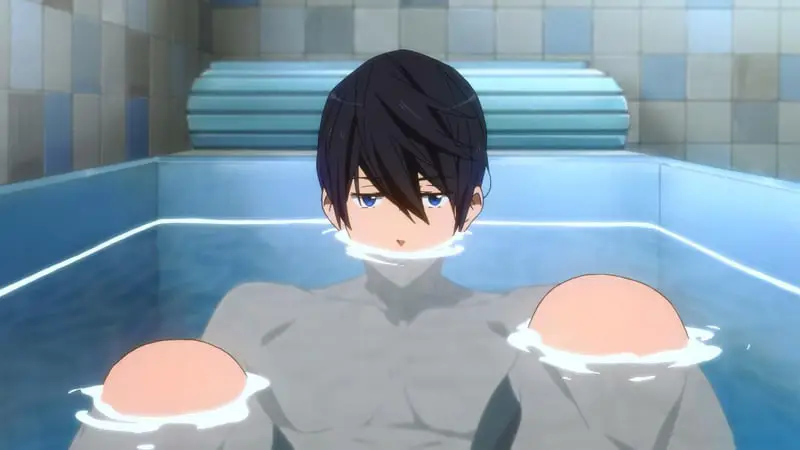 Adegan bawah air yang indah dalam anime Free! Iwatobi Swim Club