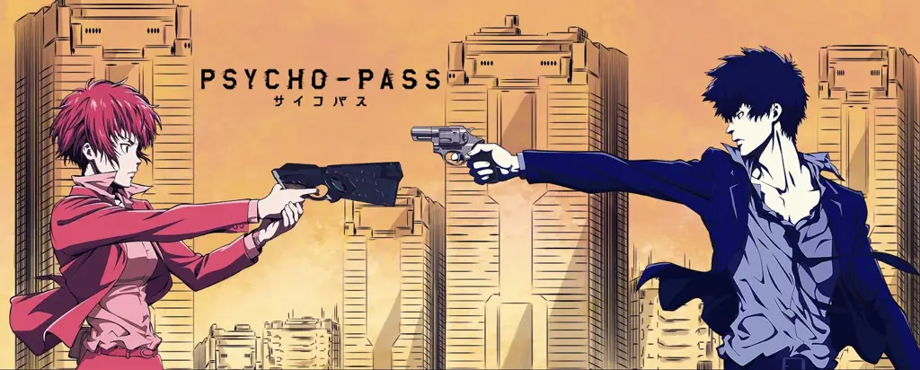 Pemandangan kota futuristik dalam anime Psycho-Pass