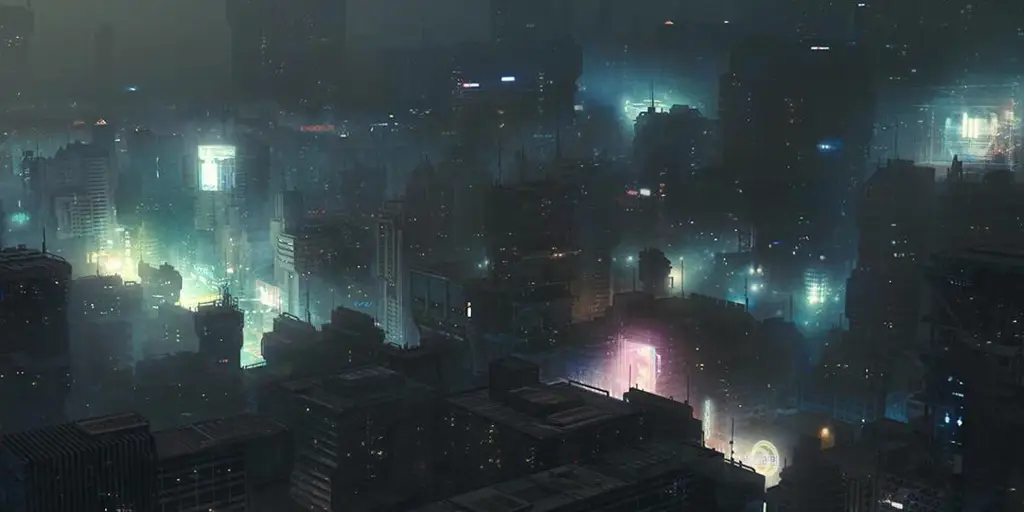 Pemandangan kota futuristik di Blade Runner 2049