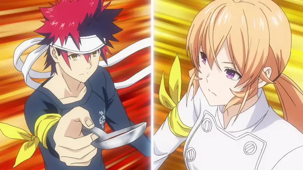 Penataan makanan yang indah di Shokugeki no Soma season 3