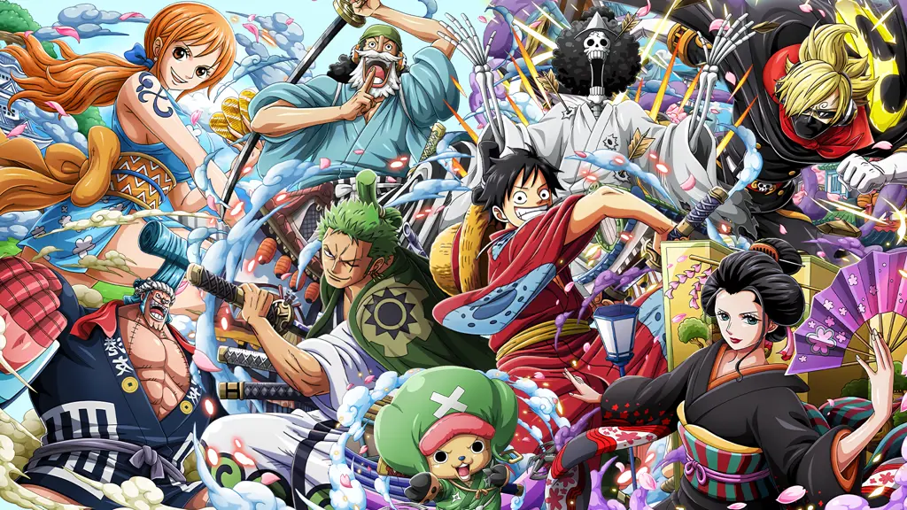 Gambar pemandangan Wano Country di One Piece