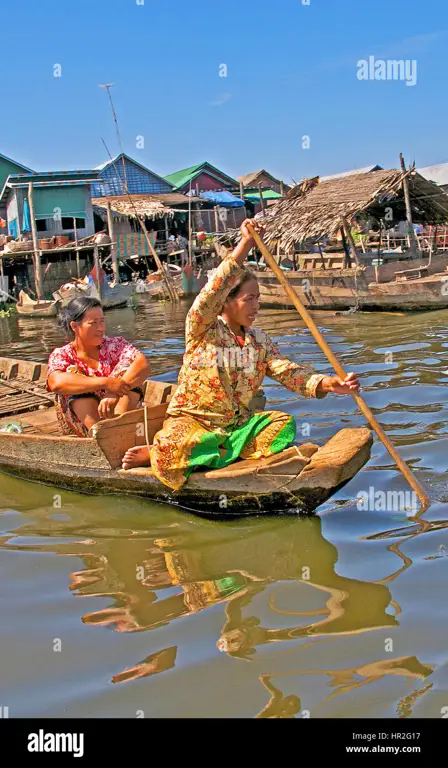 Pemandangan Danau Tonle Sap di Kamboja