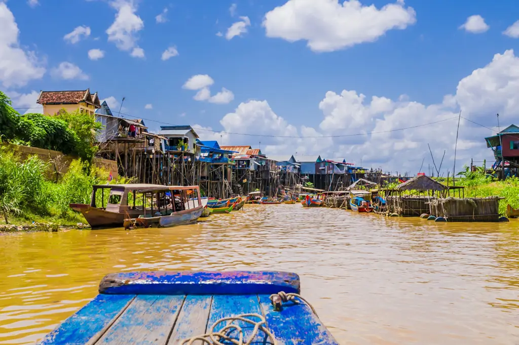 Pemandangan Danau Tonle Sap di Kamboja