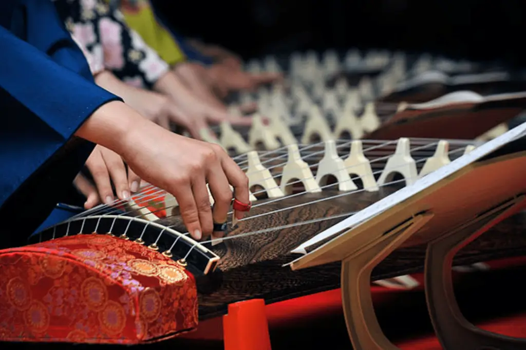 Gambar detail alat musik Koto