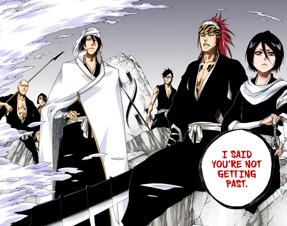 Gambar panel komik Bleach yang detail dan indah