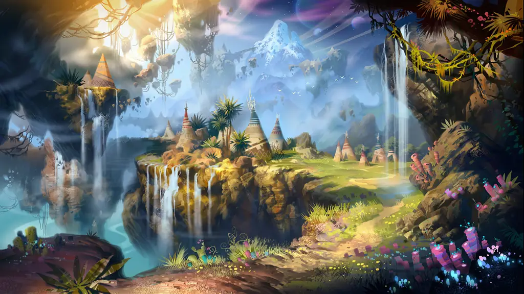 Keindahan dunia fantasi dalam anime isekai Pemandangan dunia fantasi dalam anime