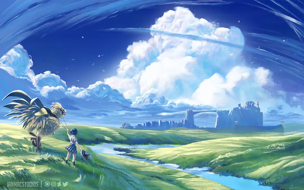 Keindahan dunia isekai Pemandangan indah dari anime isekai