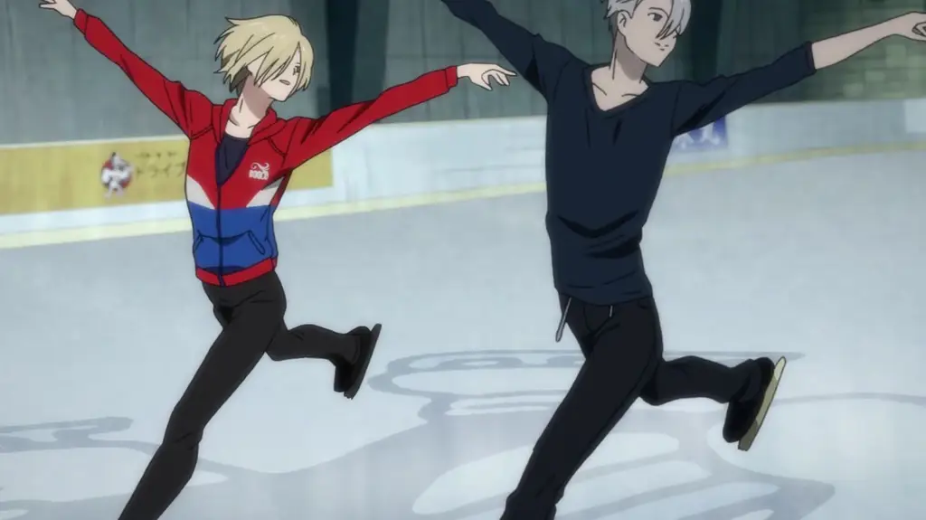 Adegan figure skating di anime Yuri!!! on ICE