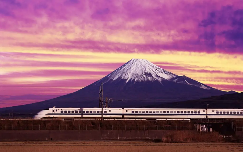 Pemandangan Gunung Fuji yang indah dalam anime