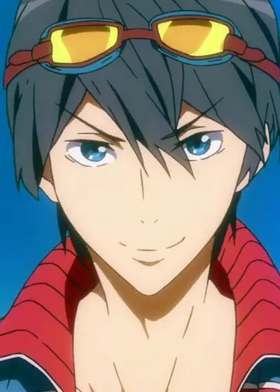 Gambar Haruka Nanase berenang di bawah air