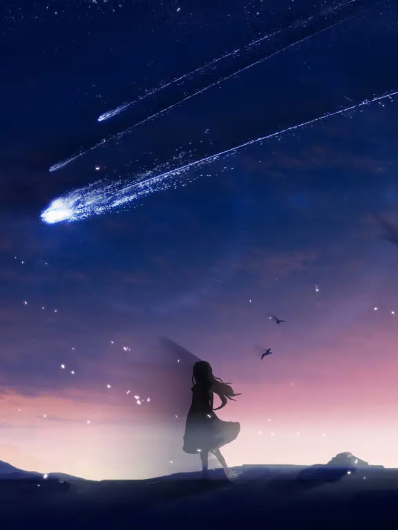 Langit malam berbintang anime