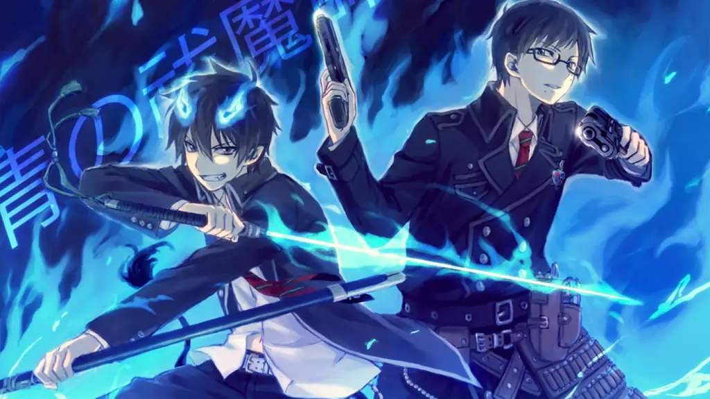 Pemandangan di anime Ao no Exorcist