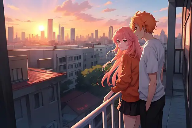 Pemandangan romantis dalam anime