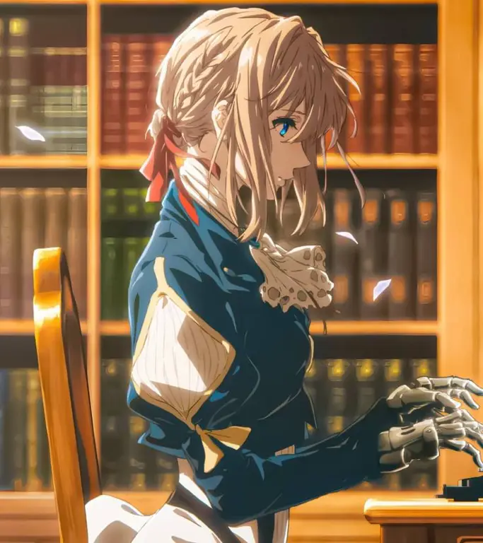 Pemandangan indah di anime Violet Evergarden