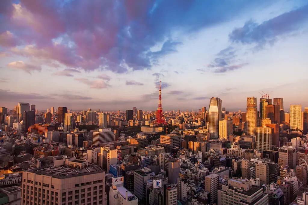 Pemandangan matahari terbit di Jepang