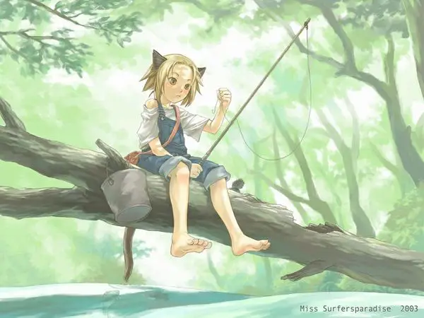 Adegan memancing dalam anime