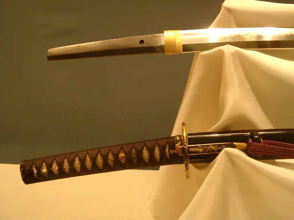 Detail pedang Masamune yang menunjukkan keindahan dan ketajamannya