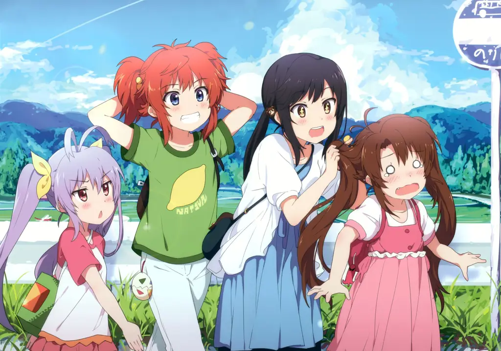 Pemandangan pedesaan yang indah dalam anime Non Non Biyori