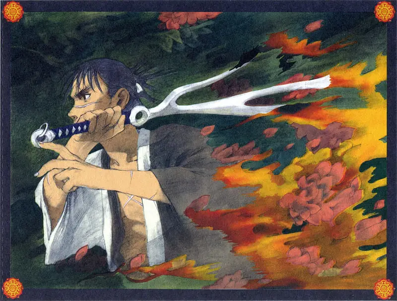 Pemandangan alam dalam anime Blade of the Immortal