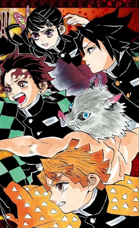 Ilustrasi manga Kimetsu no Yaiba yang memukau