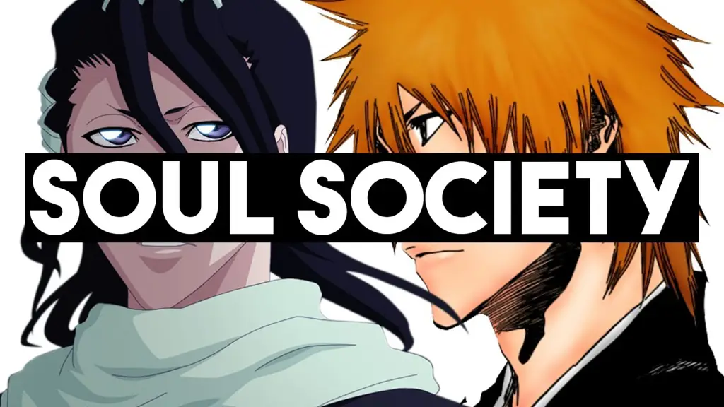 Soul Society, dunia roh dalam Bleach, dengan pemandangan yang megah.