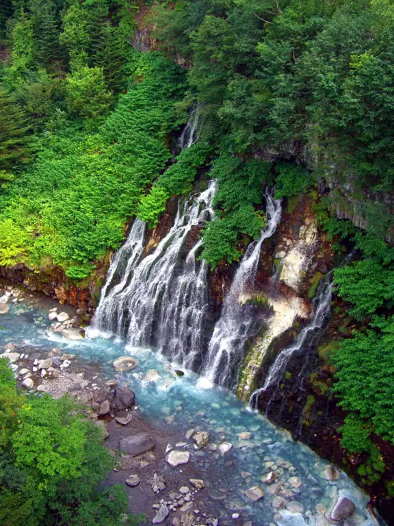 Gambar sungai di musim panas di Jepang