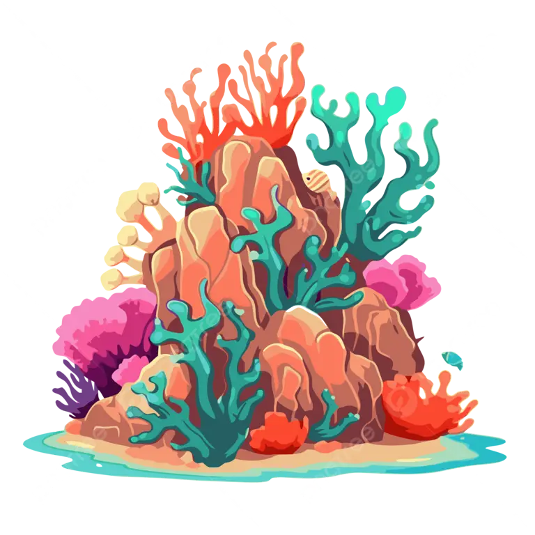 Animasi terumbu karang bawah laut yang berwarna-warni