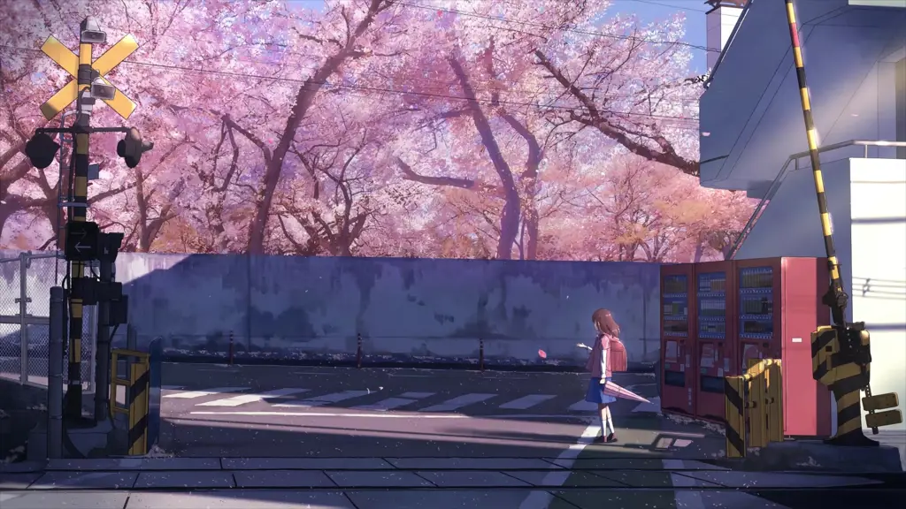 Pemandangan indah dari anime 5 Centimeters Per Second