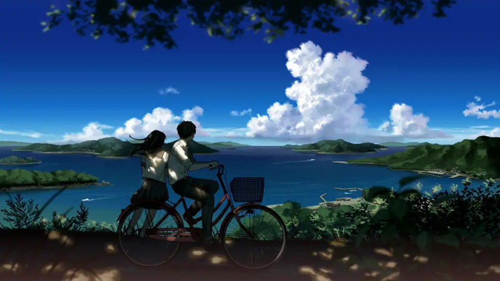 Pemandangan indah dalam film anime 3D Jepang