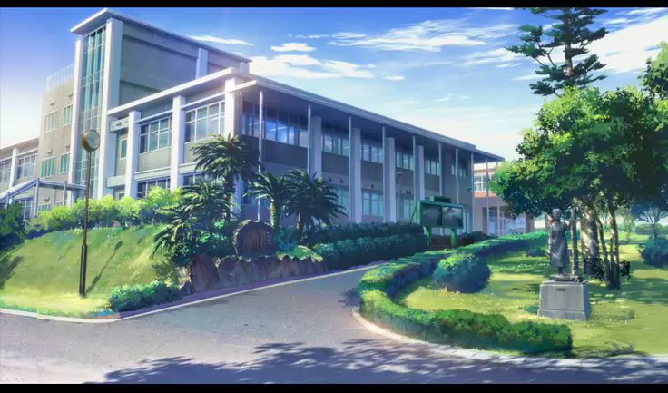 Pemandangan indah dari anime Irozuku Sekai no Ashita kara