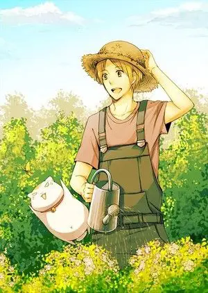 Adegan berkebun di anime