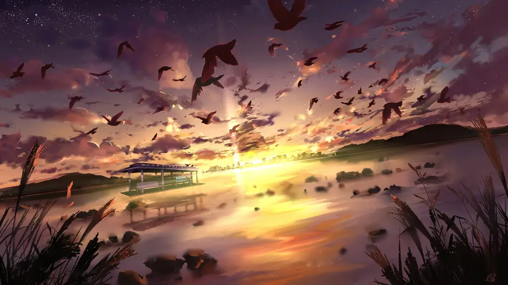 Keindahan Visual dalam Anime Pemandangan alam yang indah