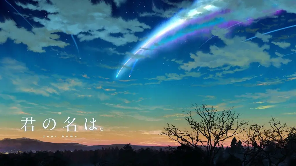 Pemandangan indah dari anime Kimi no Nawa